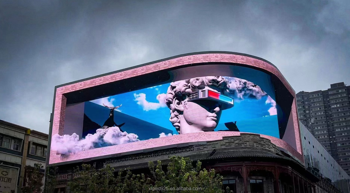 ISO9001 3D 屋外LEDスクリーン 多彩色 P4.81 広告用